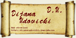 Dijana Udovički vizit kartica